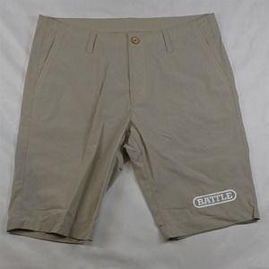 Battle M x‎ 11" Khaki Stretch Fitted Golf Tech Hybrid Shorts